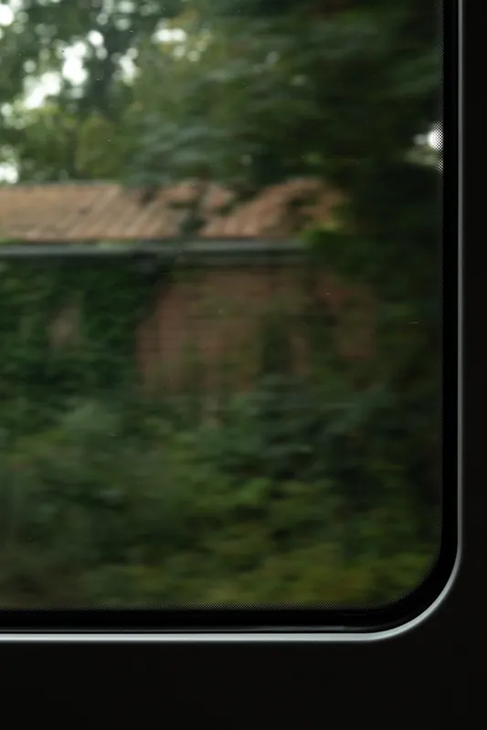 Shed, train window, Weymouth. 2024.